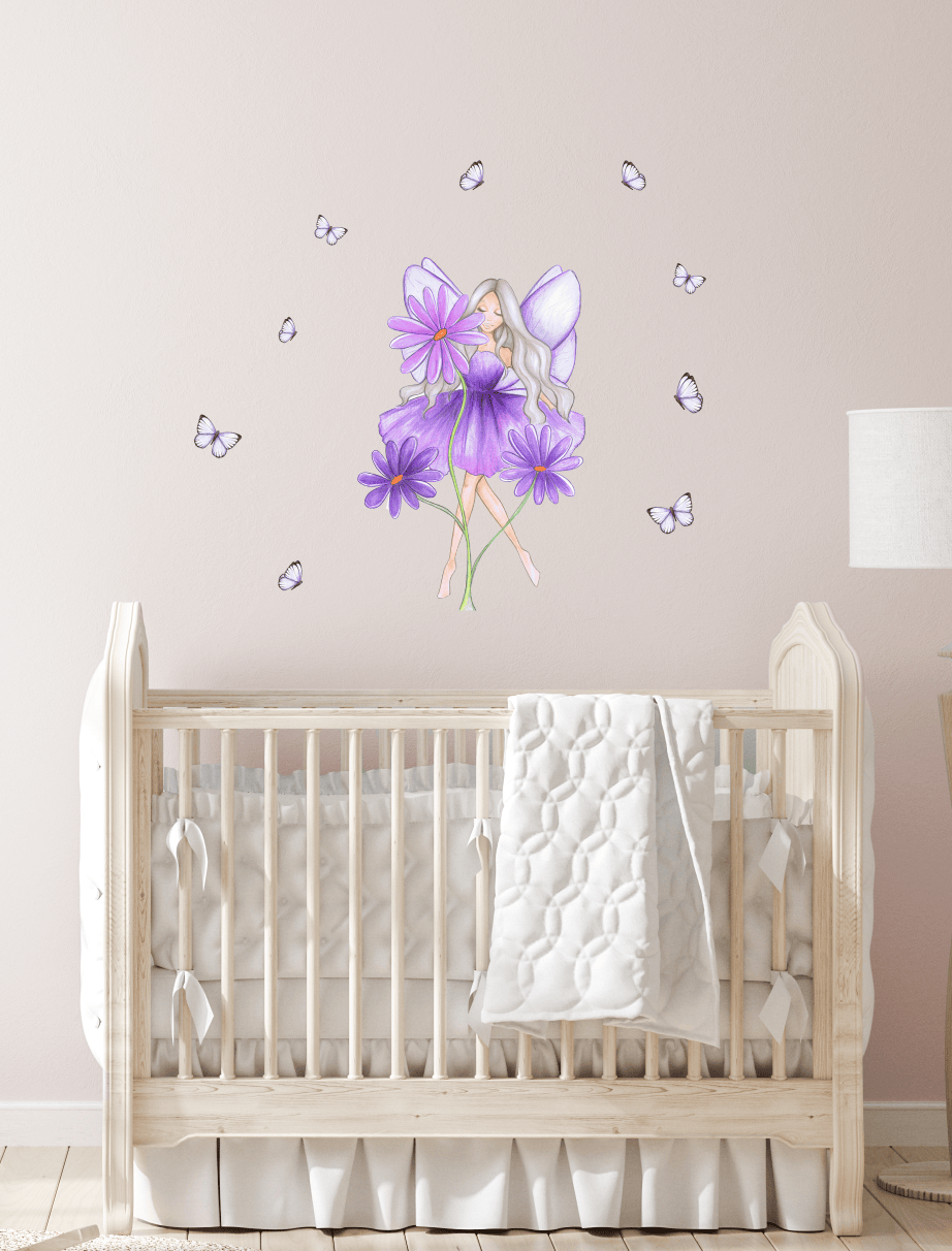 Polka Art Wall Decal Medium (65cm x 65cm) Fairy Fun Australian Design Hand Painted Peel & Stick, Removable Wall Decal. Nursery, Kids Playroom, Kids Teens Bedroom