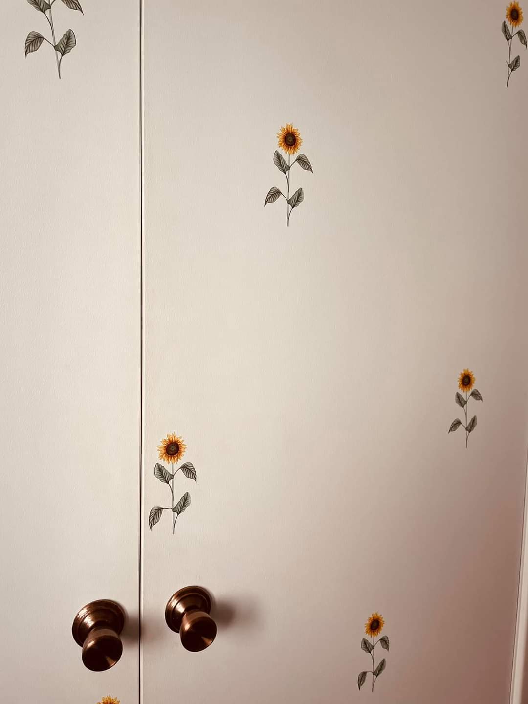 Polka Art Wall Decal Mini Sunflowers Australian Design Hand Painted Peel & Stick, Removable Wall Decal. Nursery, Kids Playroom, Kids Teens Bedroom