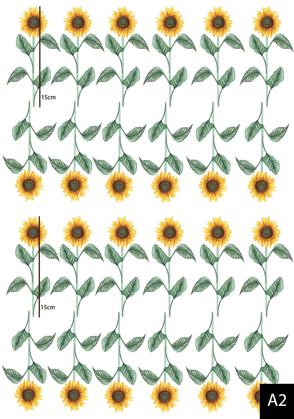 Polka Art Wall Decal Mini Sunflowers Australian Design Hand Painted Peel & Stick, Removable Wall Decal. Nursery, Kids Playroom, Kids Teens Bedroom