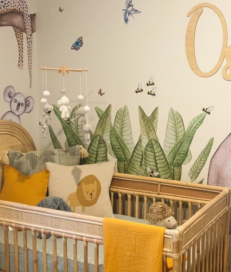 Polka Art Wall Decal One Size (1.25m x 62.5cm) Wild Ferns Australian Design Hand Painted Peel & Stick, Removable Wall Decal. Nursery, Kids Playroom, Kids Teens Bedroom