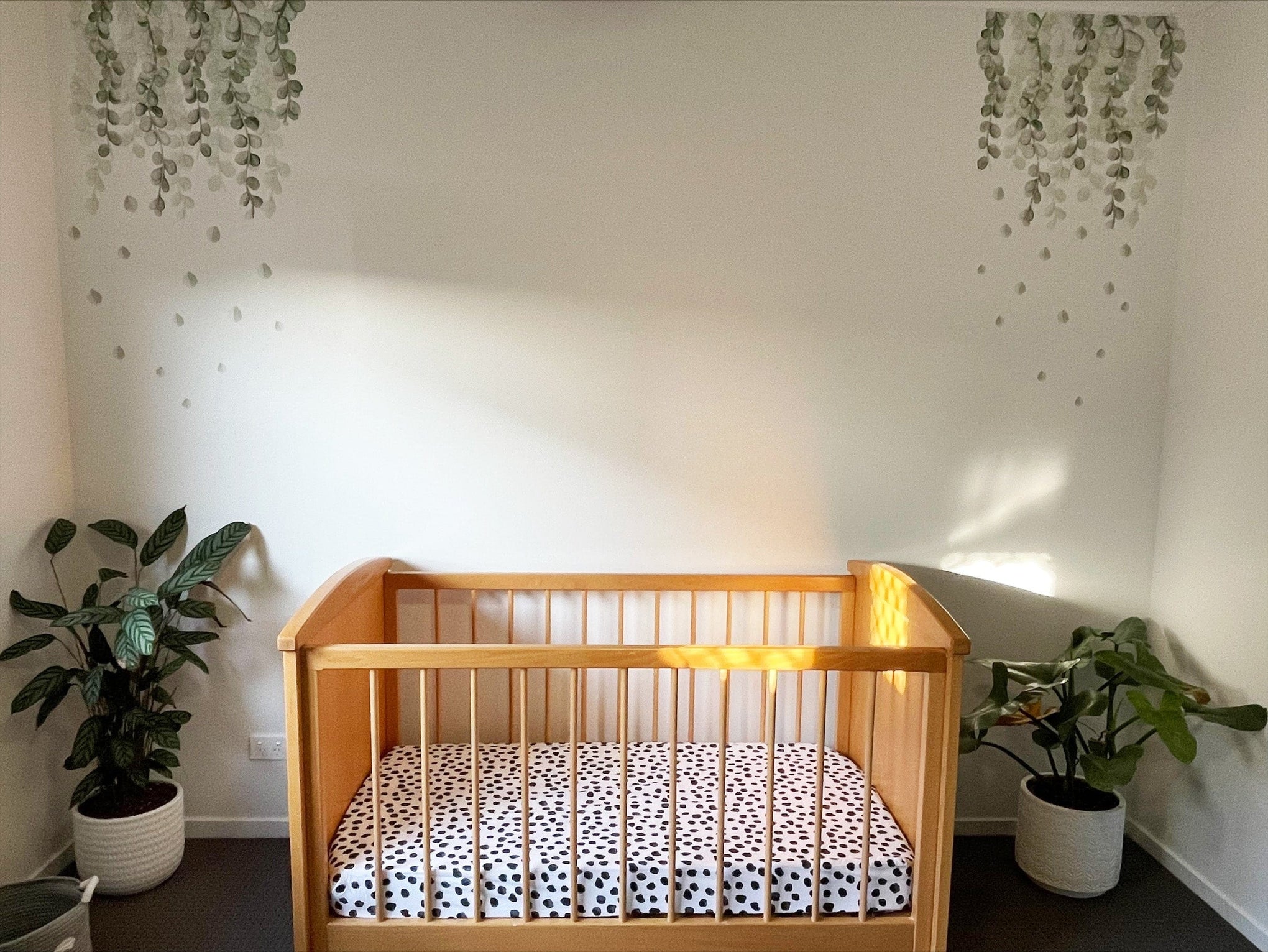 Polka Art Wall Decal One Size (128cm x 65cm) Botanical Greens Australian Design Hand Painted Peel & Stick, Removable Wall Decal. Nursery, Kids Playroom, Kids Teens Bedroom