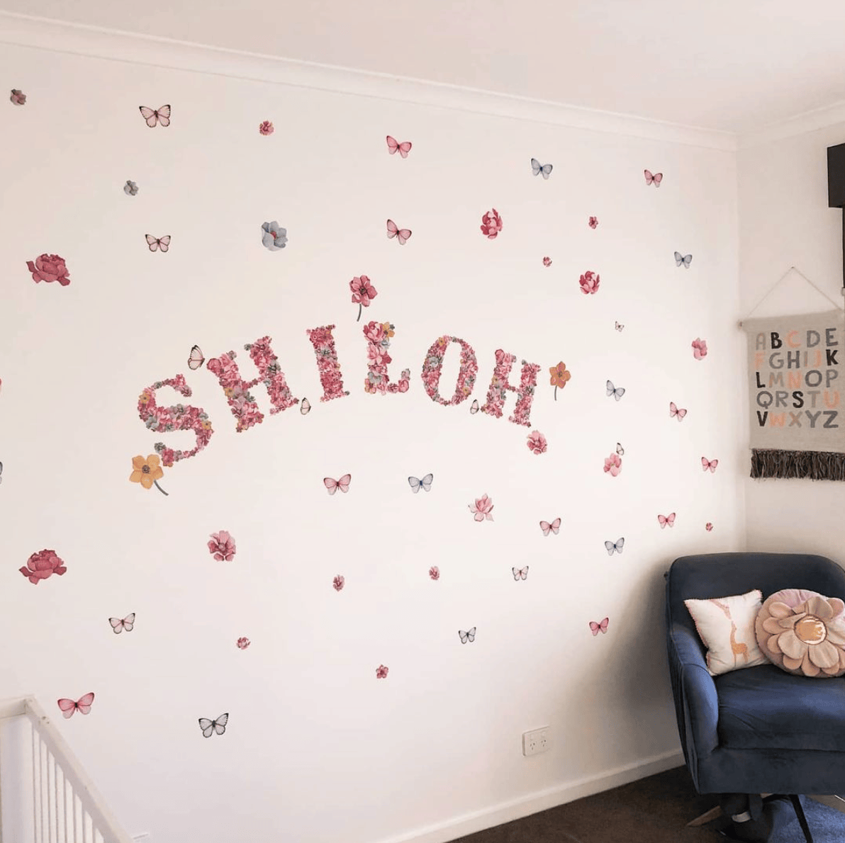 Polka Art Wall Decal One Size (65cm x 32cm) Garden Party Australian Design Hand Painted Peel & Stick, Removable Wall Decal. Nursery, Kids Playroom, Kids Teens Bedroom