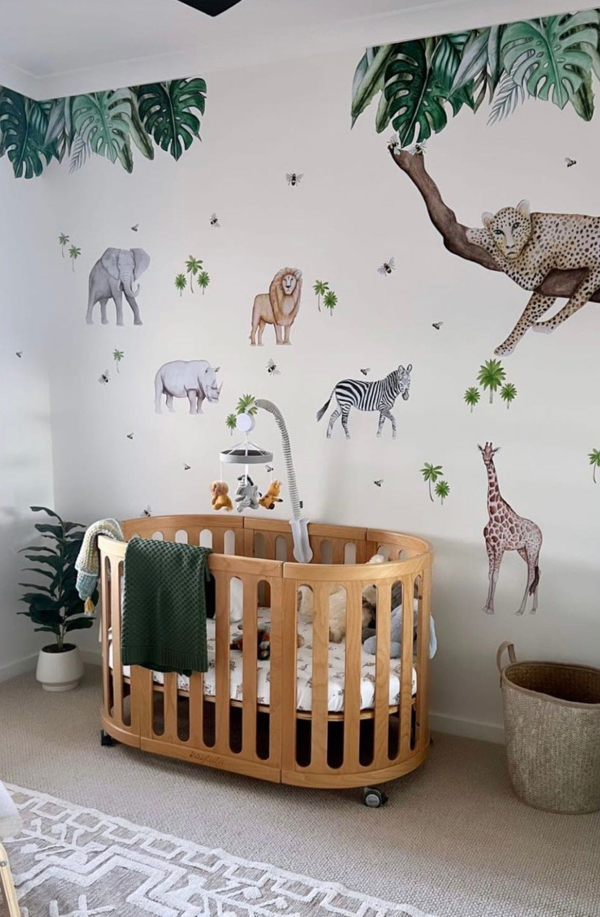 Polka Art Wall Decal One Size Sleepy Leopard Australian Design Hand Painted Peel & Stick, Removable Wall Decal. Nursery, Kids Playroom, Kids Teens Bedroom