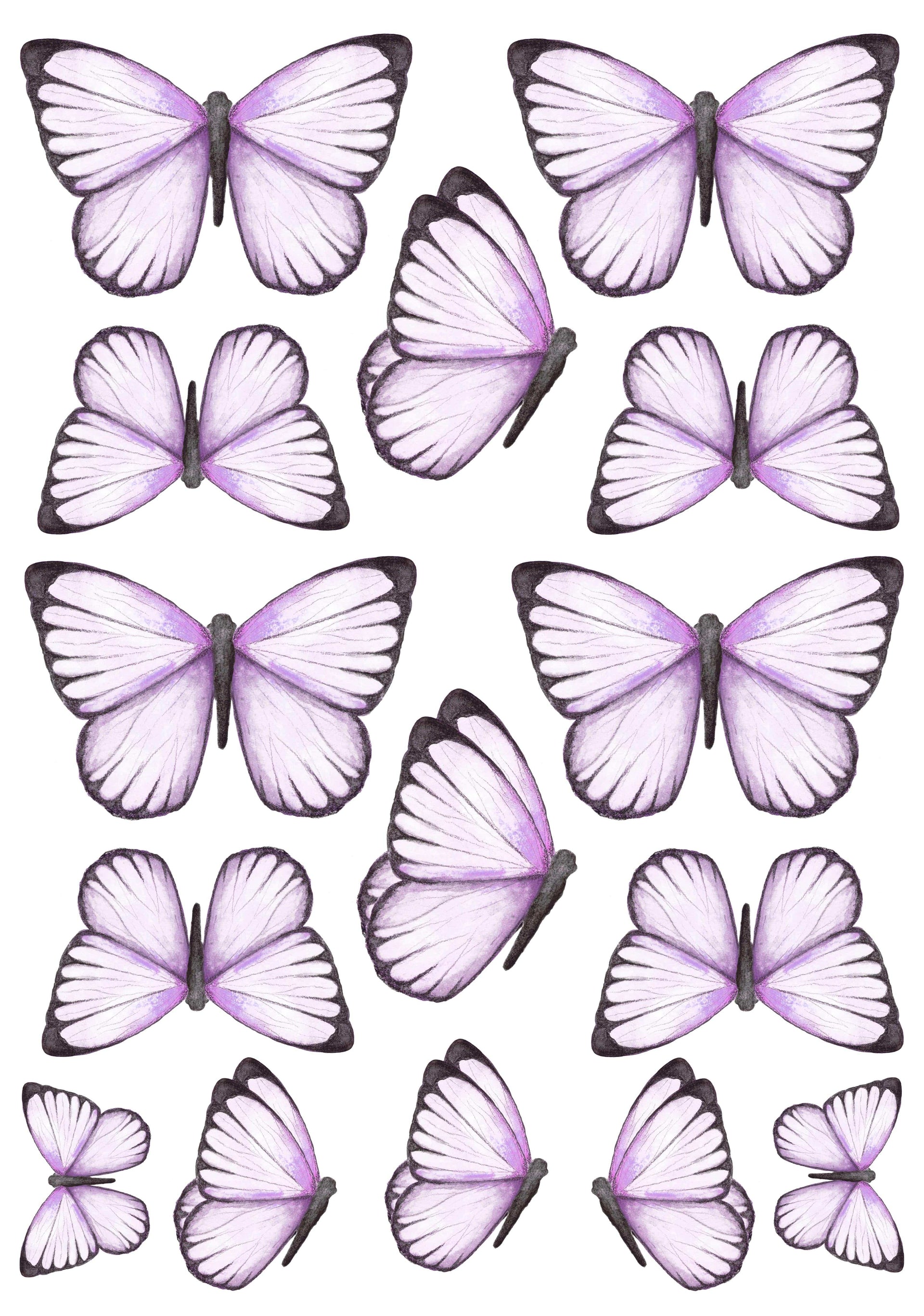 Polka Art Wall Decal Pastel Butterflies Australian Design Hand Painted Peel & Stick, Removable Wall Decal. Nursery, Kids Playroom, Kids Teens Bedroom
