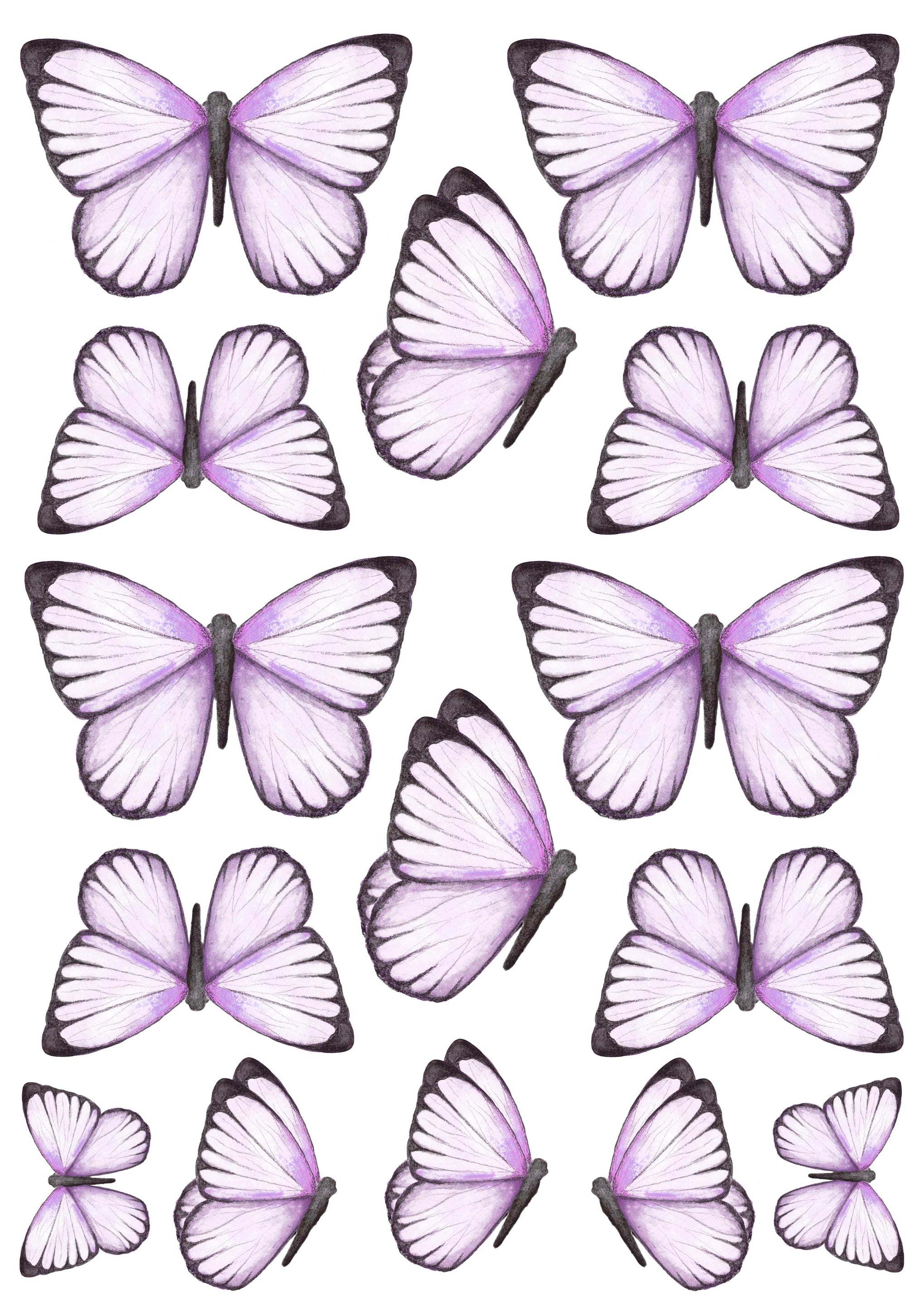 Polka Art Wall Decal Pastel Butterflies Australian Design Hand Painted Peel & Stick, Removable Wall Decal. Nursery, Kids Playroom, Kids Teens Bedroom