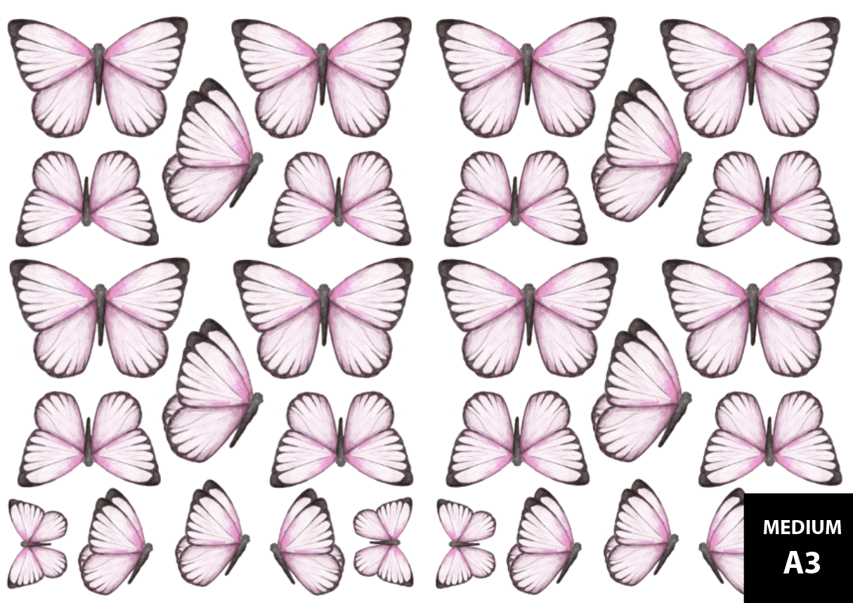Polka Art Wall Decal Pastel Butterflies Australian Design Hand Painted Peel & Stick, Removable Wall Decal. Nursery, Kids Playroom, Kids Teens Bedroom