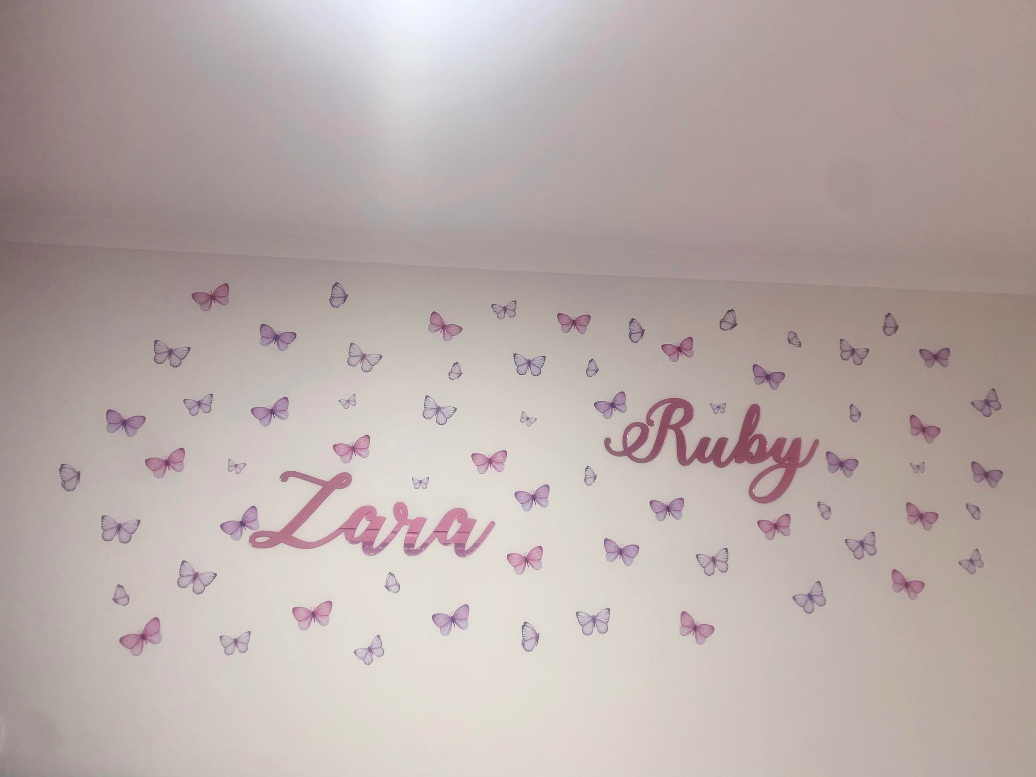 Polka Art Wall Decal Pastel Butterflies Australian Design Hand Painted Peel & Stick, Removable Wall Decal. Nursery, Kids Playroom, Kids Teens Bedroom