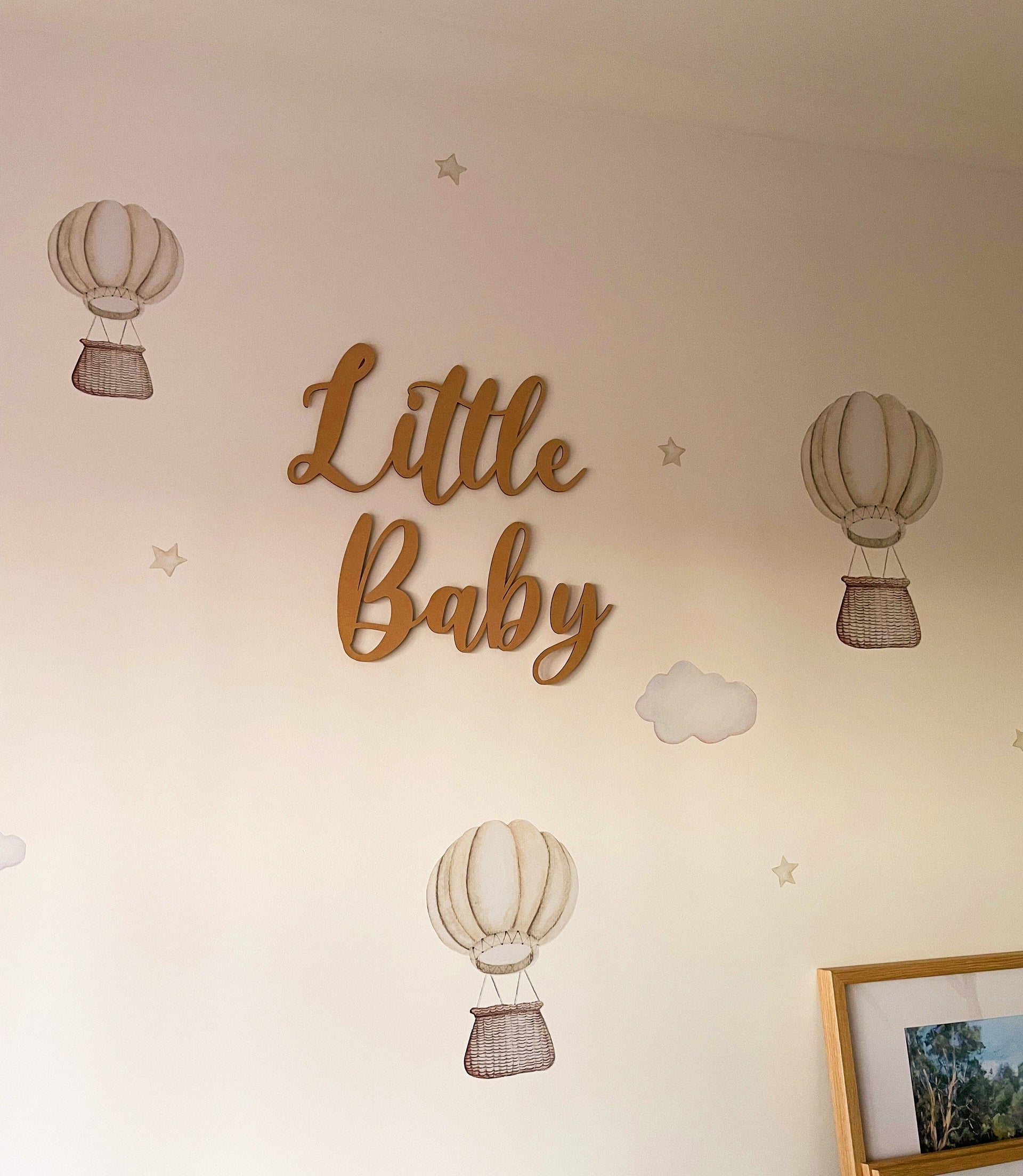 Polka Art Wall Decal Pastel Hot Air Balloons Australian Design Hand Painted Peel & Stick, Removable Wall Decal. Nursery, Kids Playroom, Kids Teens Bedroom