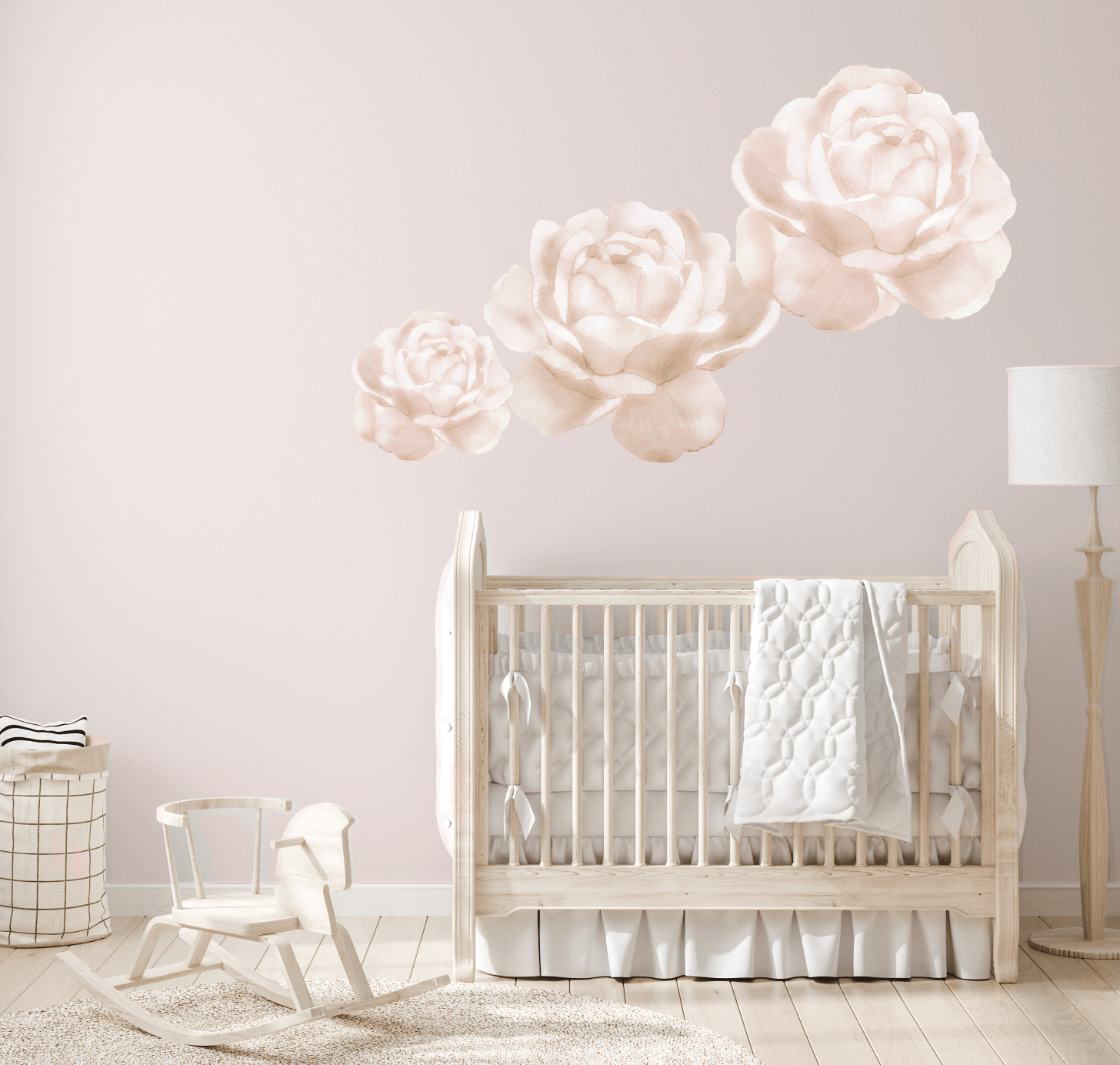 Polka Art Wall Decal Pastel Rose Wall Decals Australian Design Hand Painted Peel & Stick, Removable Wall Decal. Nursery, Kids Playroom, Kids Teens Bedroom