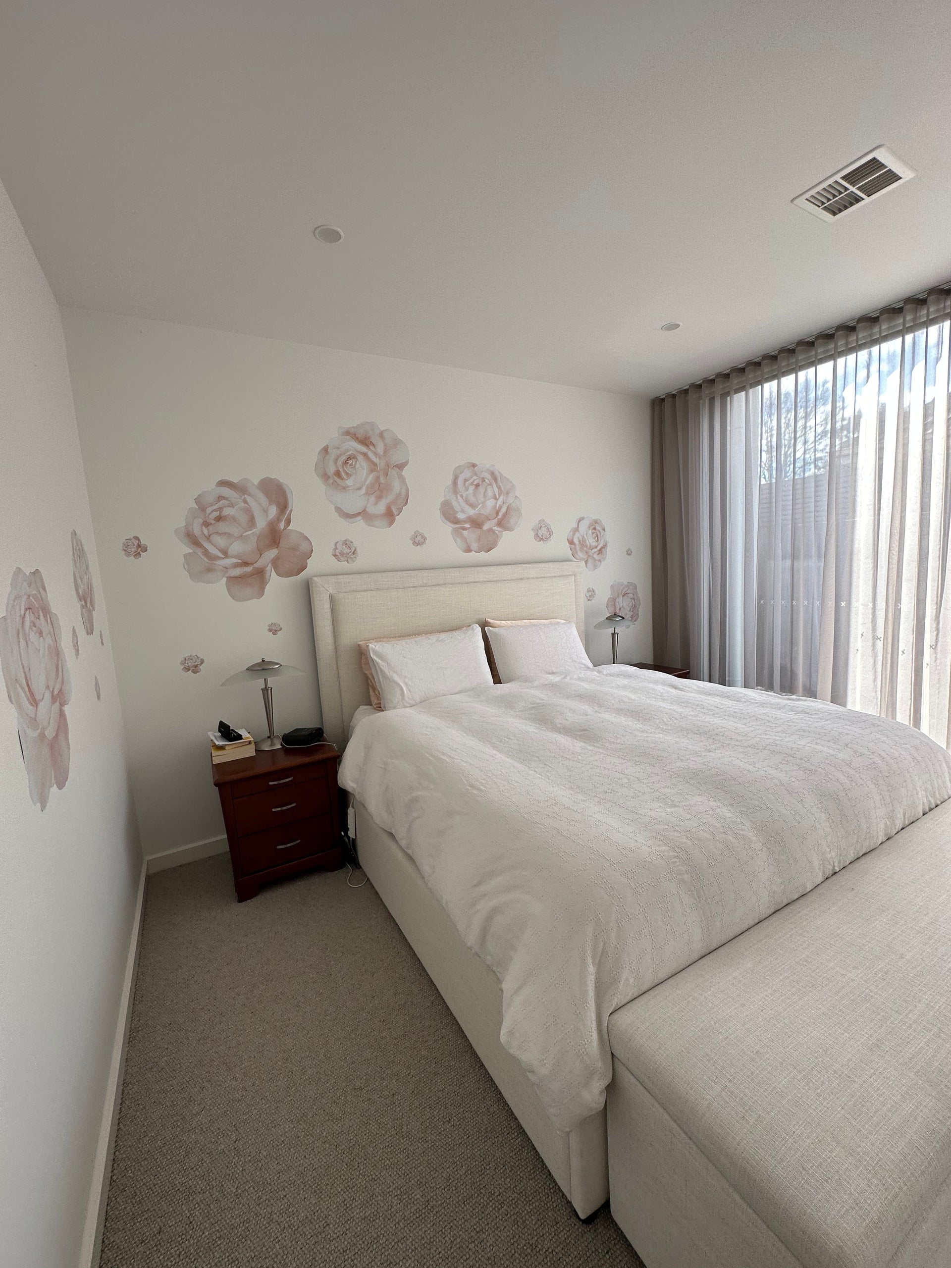 Polka Art Wall Decal Pastel Rose Wall Decals Australian Design Hand Painted Peel & Stick, Removable Wall Decal. Nursery, Kids Playroom, Kids Teens Bedroom