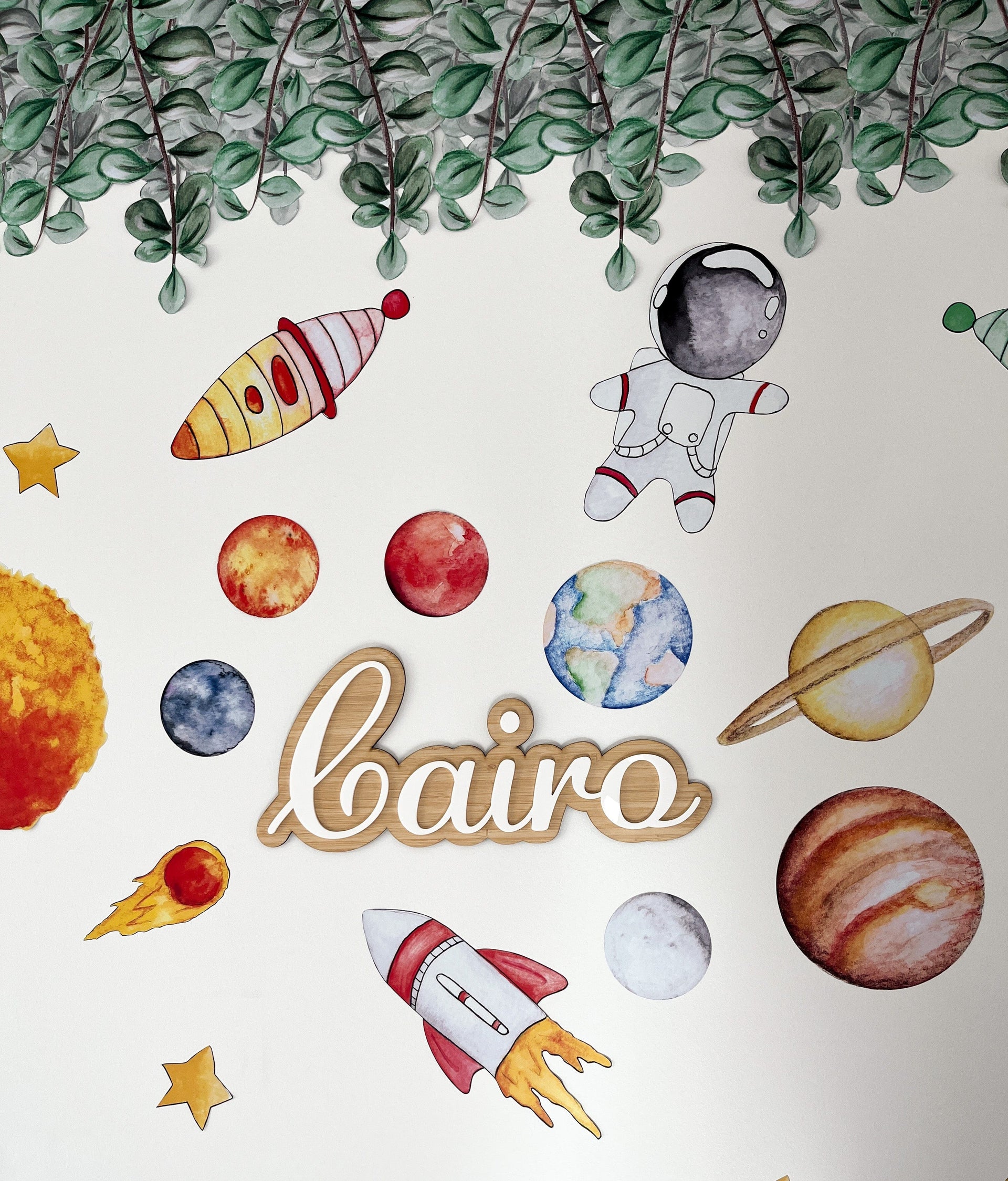Polka Art Wall Decal Planets Australian Design Hand Painted Peel & Stick, Removable Wall Decal. Nursery, Kids Playroom, Kids Teens Bedroom
