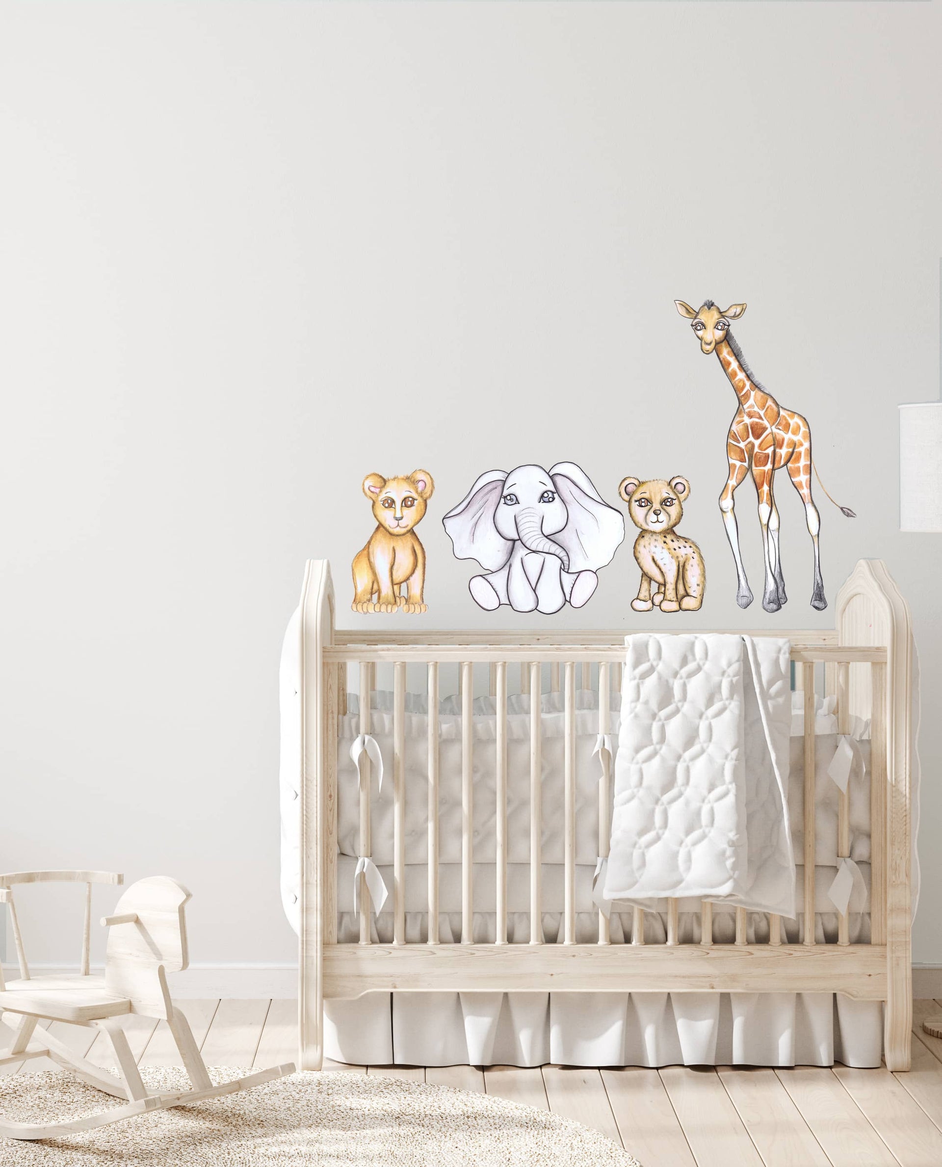 Polka Art Wall Decal Serengeti Safari Australian Design Hand Painted Peel & Stick, Removable Wall Decal. Nursery, Kids Playroom, Kids Teens Bedroom