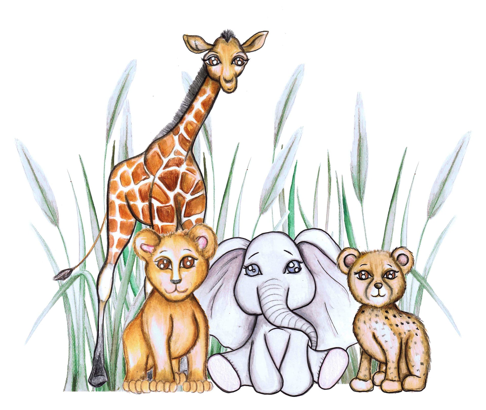 Polka Art Wall Decal Serengeti Safari Australian Design Hand Painted Peel & Stick, Removable Wall Decal. Nursery, Kids Playroom, Kids Teens Bedroom