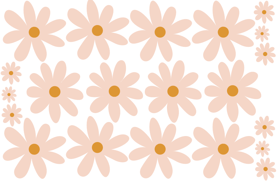 Polka Art Wall Decal Simple Daisy's Australian Design Hand Painted Peel & Stick, Removable Wall Decal. Nursery, Kids Playroom, Kids Teens Bedroom