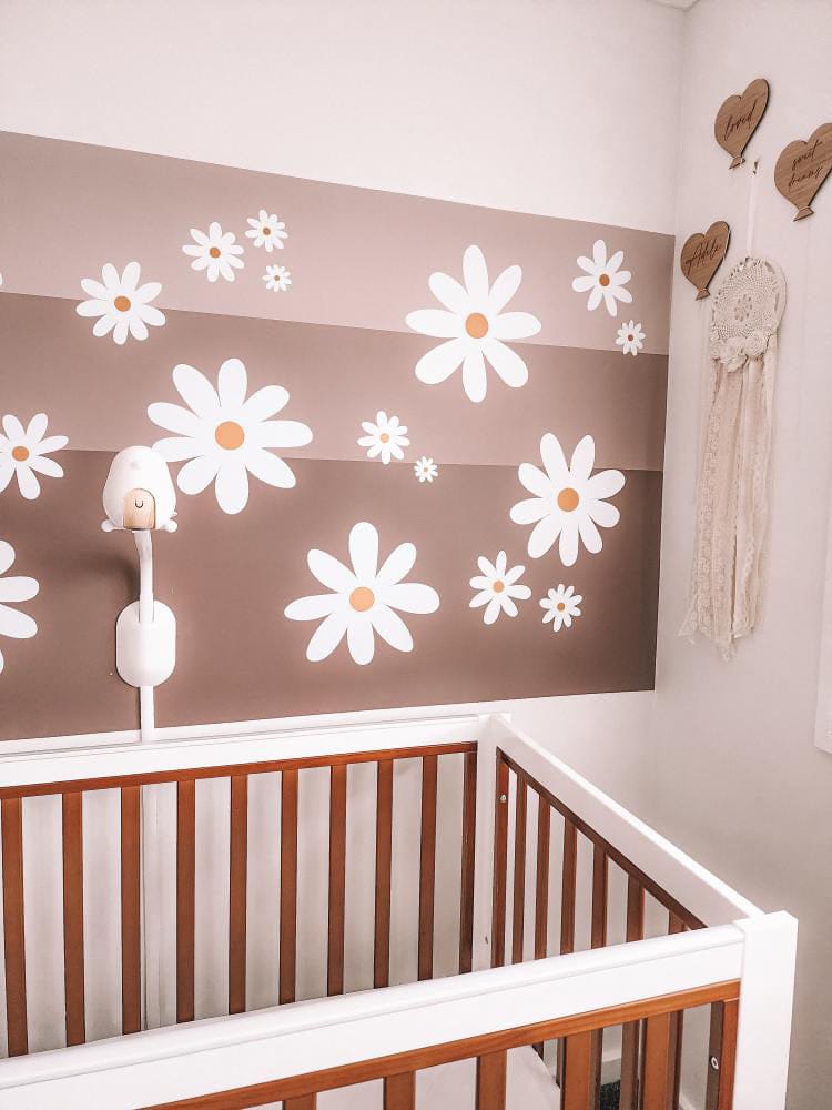 Polka Art Wall Decal Simple Daisy's Australian Design Hand Painted Peel & Stick, Removable Wall Decal. Nursery, Kids Playroom, Kids Teens Bedroom