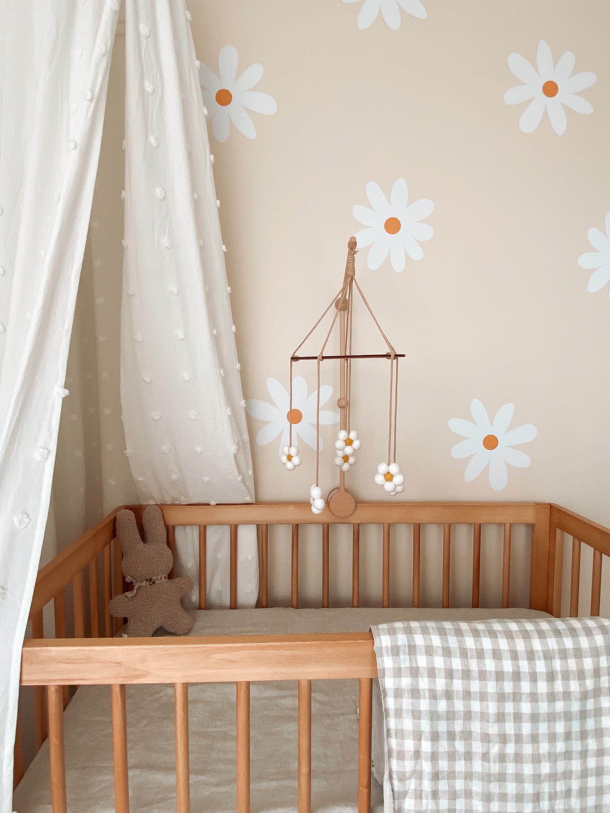 Polka Art Wall Decal Simple Daisy's Australian Design Hand Painted Peel & Stick, Removable Wall Decal. Nursery, Kids Playroom, Kids Teens Bedroom