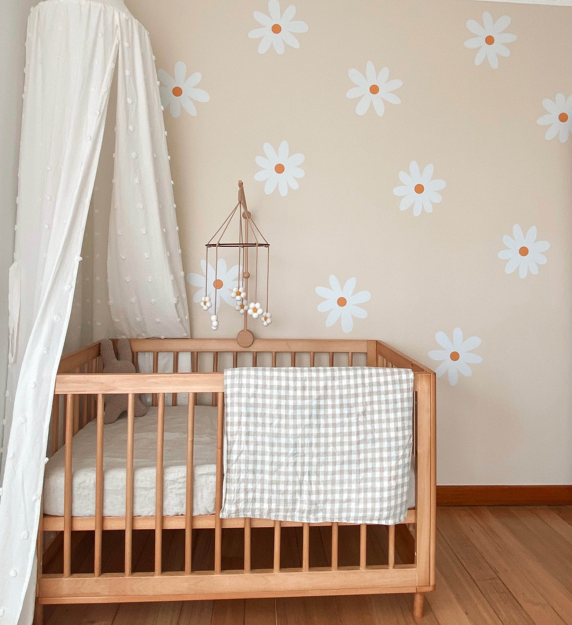 Polka Art Wall Decal Simple Daisy's Australian Design Hand Painted Peel & Stick, Removable Wall Decal. Nursery, Kids Playroom, Kids Teens Bedroom