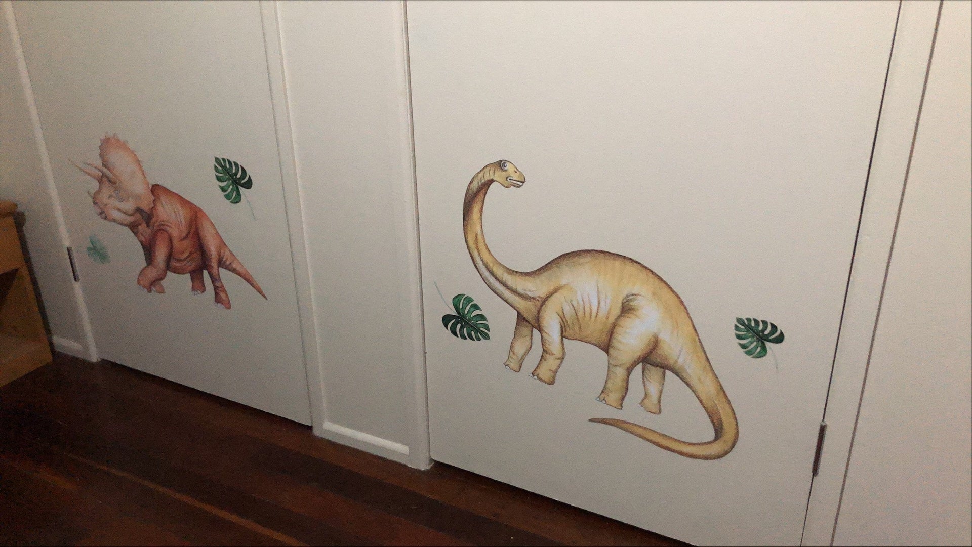 Polka Art Wall Decal Single Brachiosaurus Australian Design Hand Painted Peel & Stick, Removable Wall Decal. Nursery, Kids Playroom, Kids Teens Bedroom