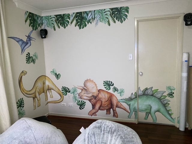 Polka Art Wall Decal Single Brachiosaurus Australian Design Hand Painted Peel & Stick, Removable Wall Decal. Nursery, Kids Playroom, Kids Teens Bedroom