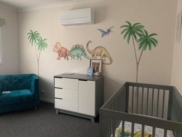 Polka Art Wall Decal Single Brachiosaurus Australian Design Hand Painted Peel & Stick, Removable Wall Decal. Nursery, Kids Playroom, Kids Teens Bedroom