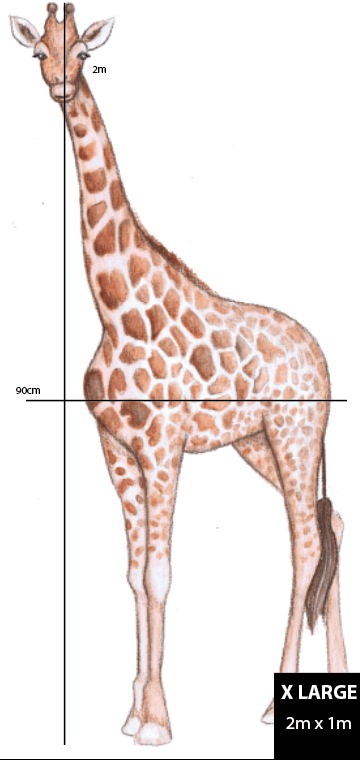 Polka Art Wall Decal Single Giraffe Australian Design Hand Painted Peel & Stick, Removable Wall Decal. Nursery, Kids Playroom, Kids Teens Bedroom