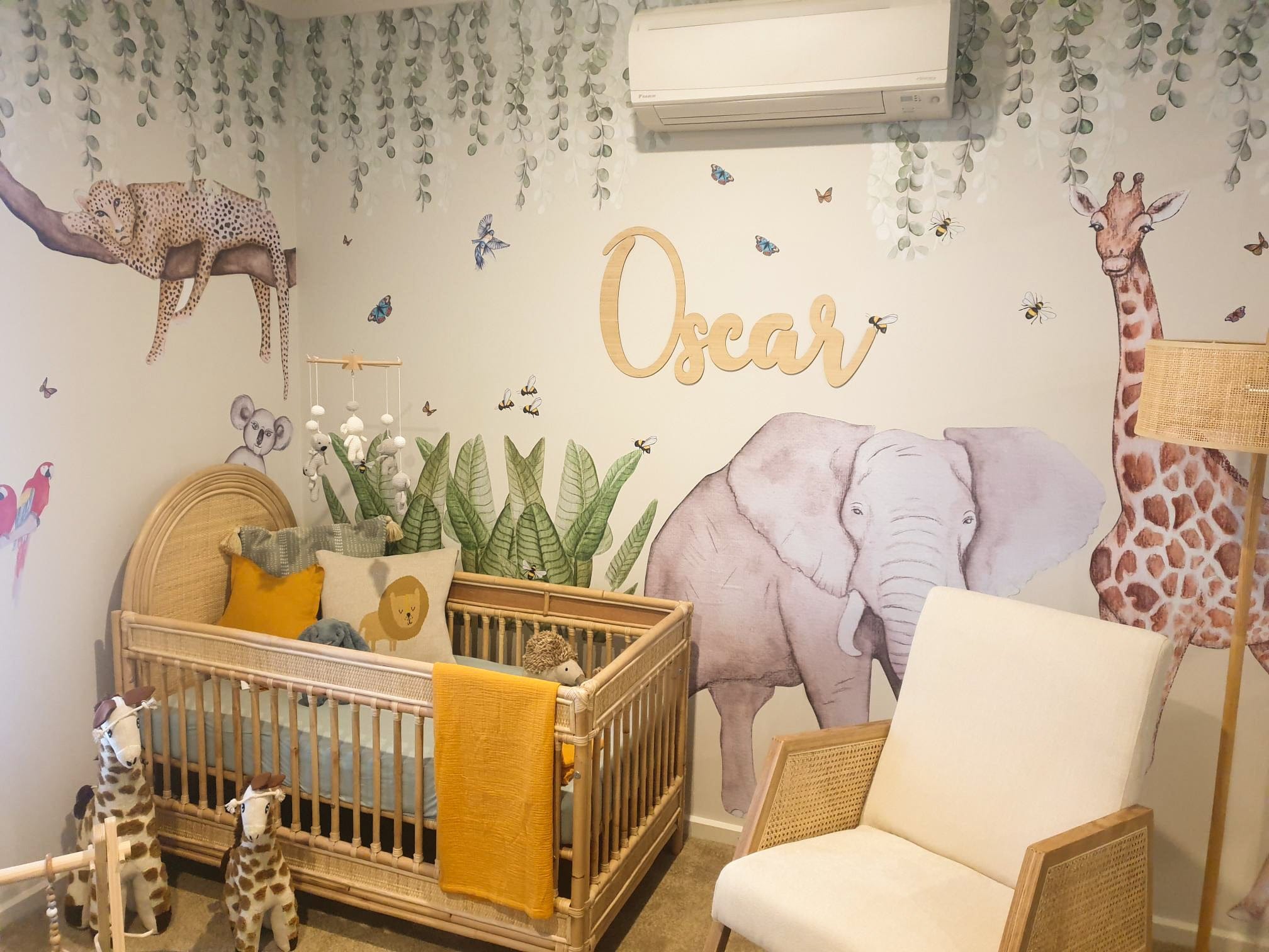 Polka Art Wall Decal Single Giraffe Australian Design Hand Painted Peel & Stick, Removable Wall Decal. Nursery, Kids Playroom, Kids Teens Bedroom