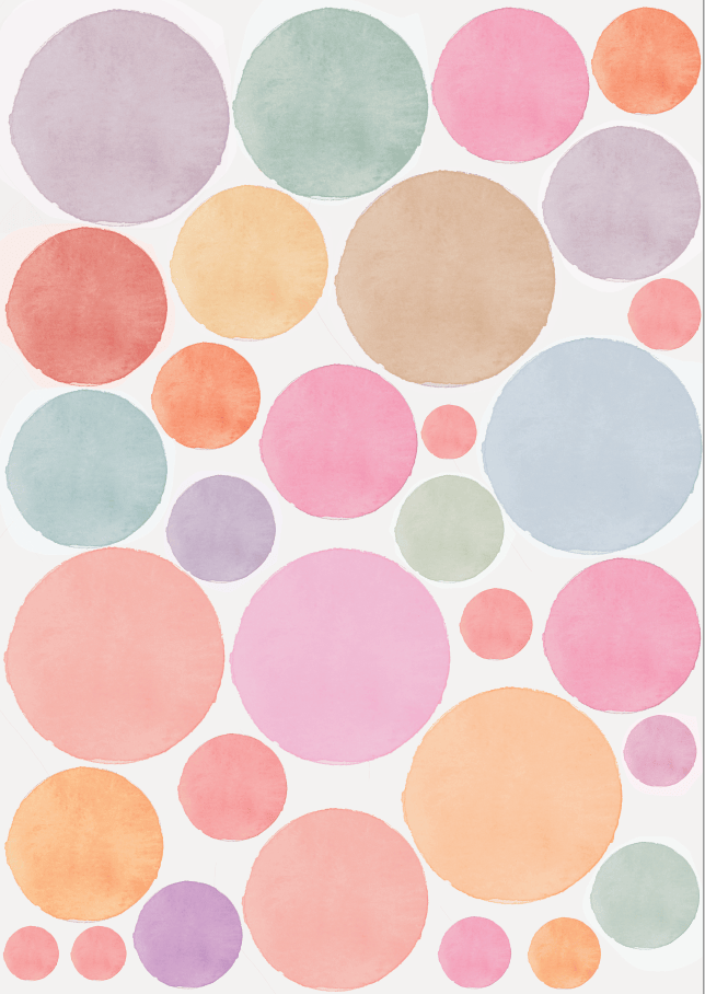 Polka Art Wall Decal Watercolour Polka Dot Wall Decals Australian Design Hand Painted Peel & Stick, Removable Wall Decal. Nursery, Kids Playroom, Kids Teens Bedroom