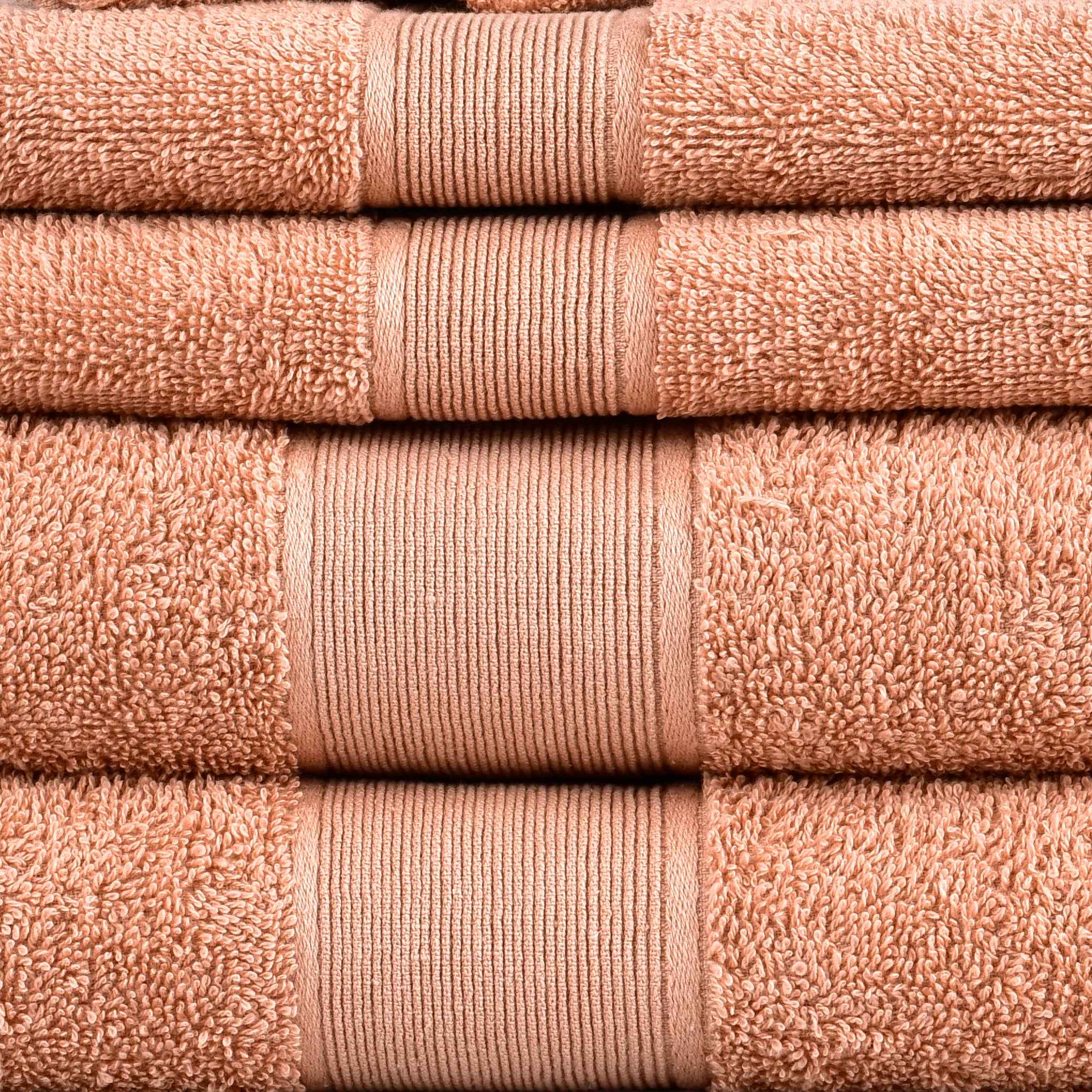 Amelia 500GSM 100% Cotton Towel Set -Single Ply carded 6 Pieces -Dusty Coral Amelia