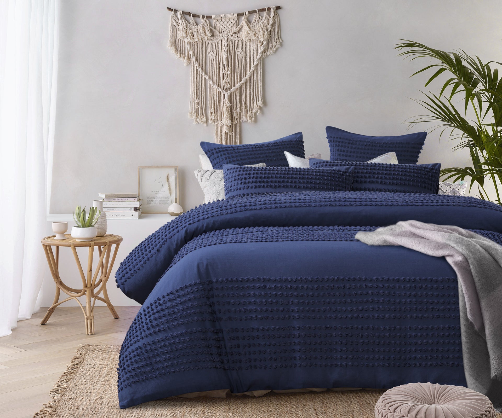 Vintage Design DENIM Betty Cotton Quilt Cover Set Vintage Design