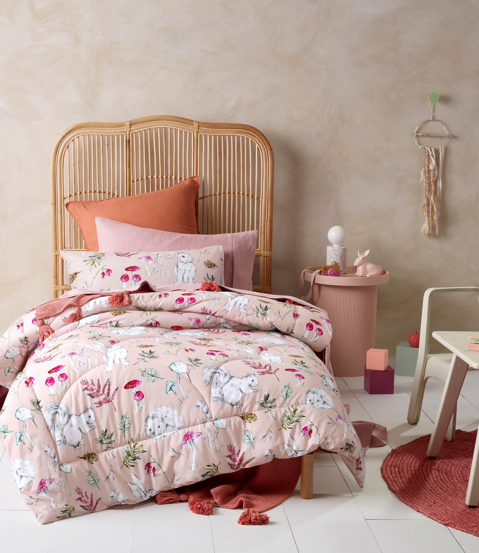 Happy Kids Story Time Pink Cotton Digital Printed Comforter Set Happy Kids Bedding