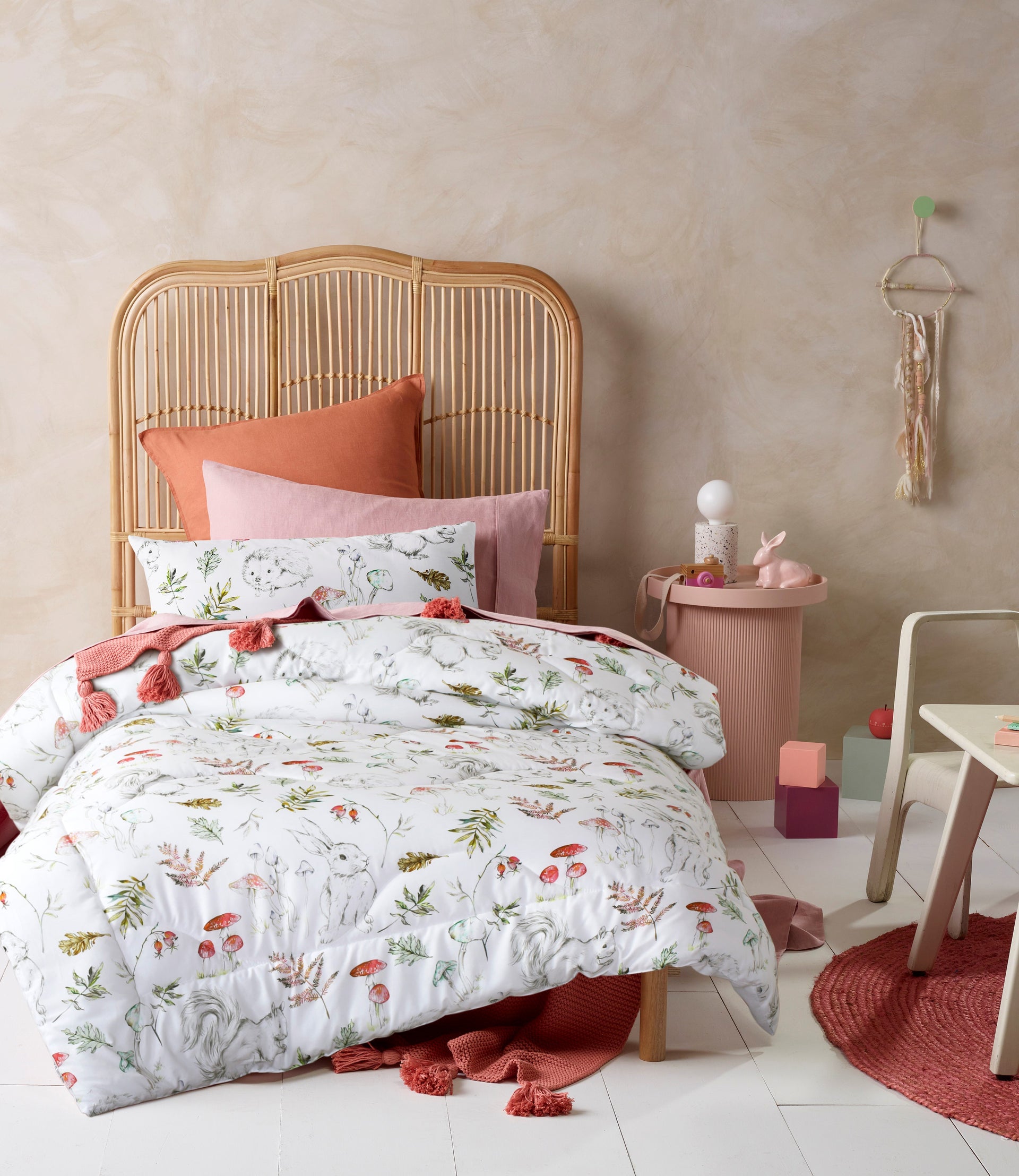 Happy Kids Story Time White Cotton Digital Printed Comforter Set Happy Kids Bedding