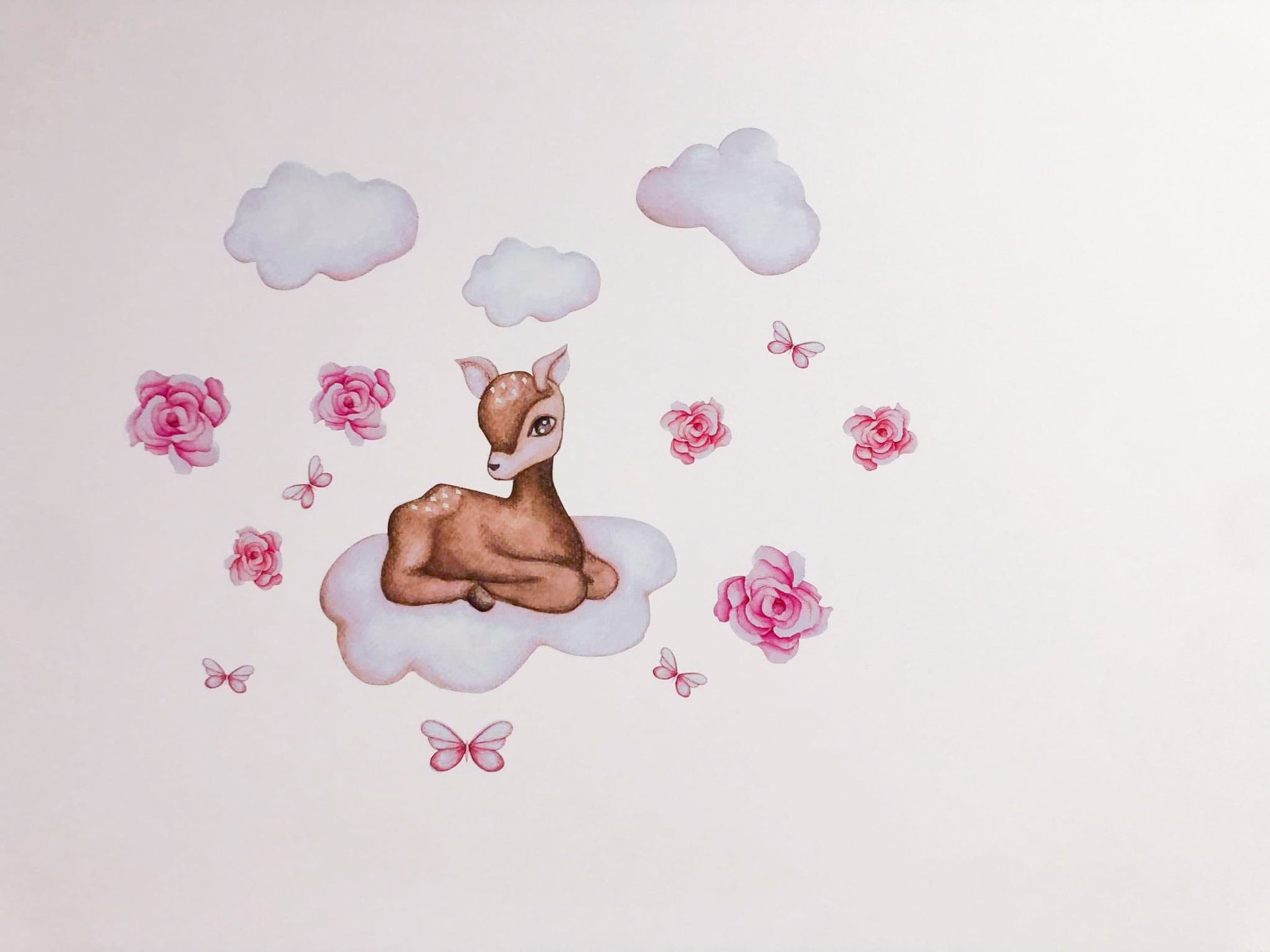 Doe in the Clouds Polka Art Prints