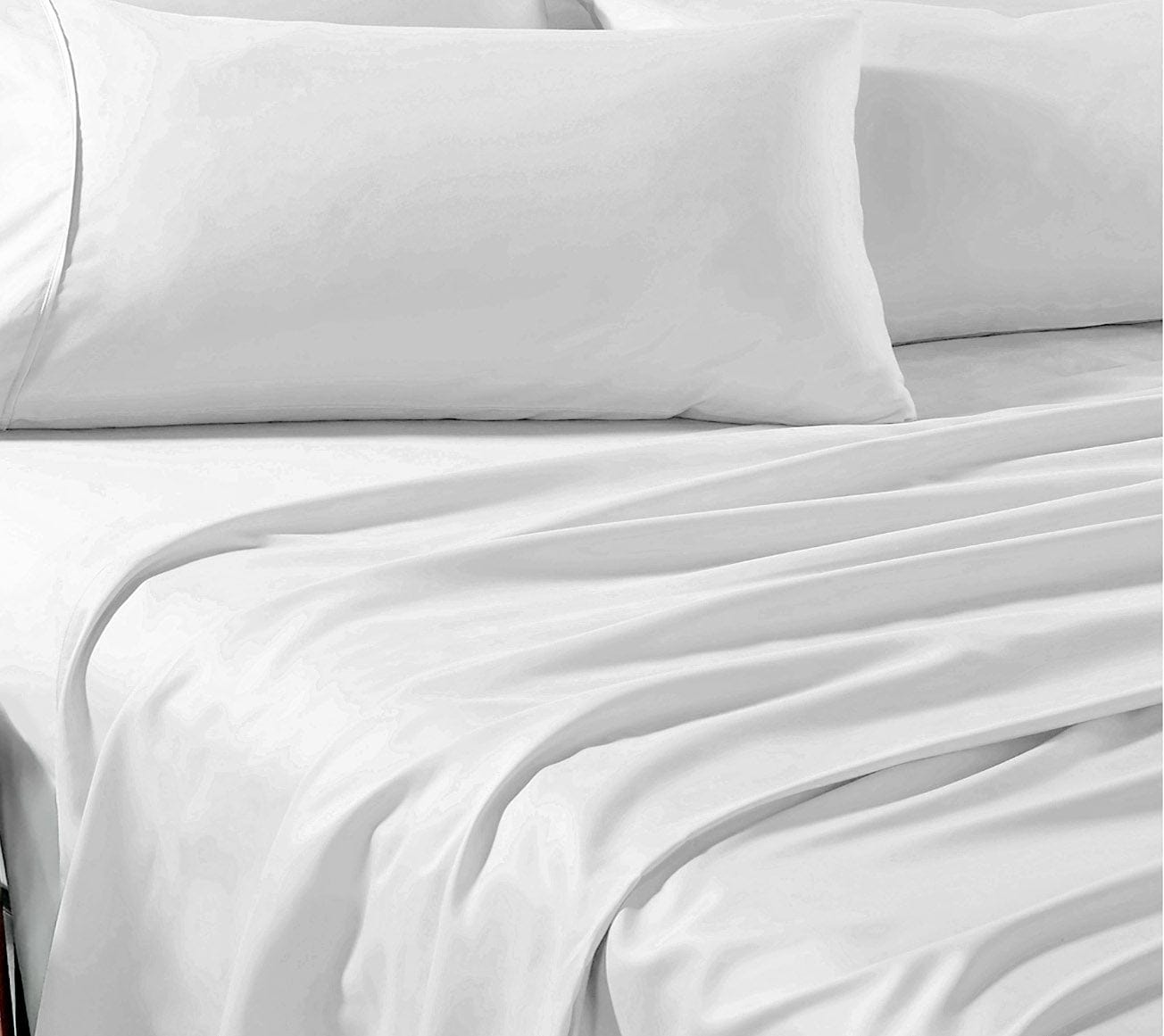 Renee Taylor Bed Sheets 1500 Thread Count Premium Cotton Blend Sheet sets - White