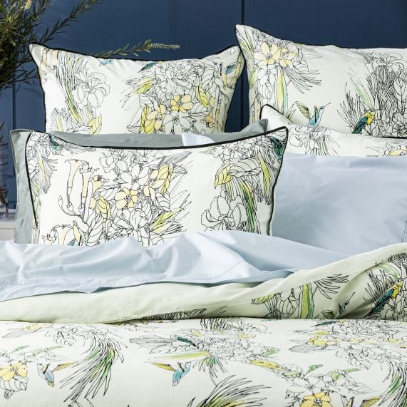 Renee Taylor Quilt Cover 300 TC Cotton Printed Quilt Cover Set - Botanica