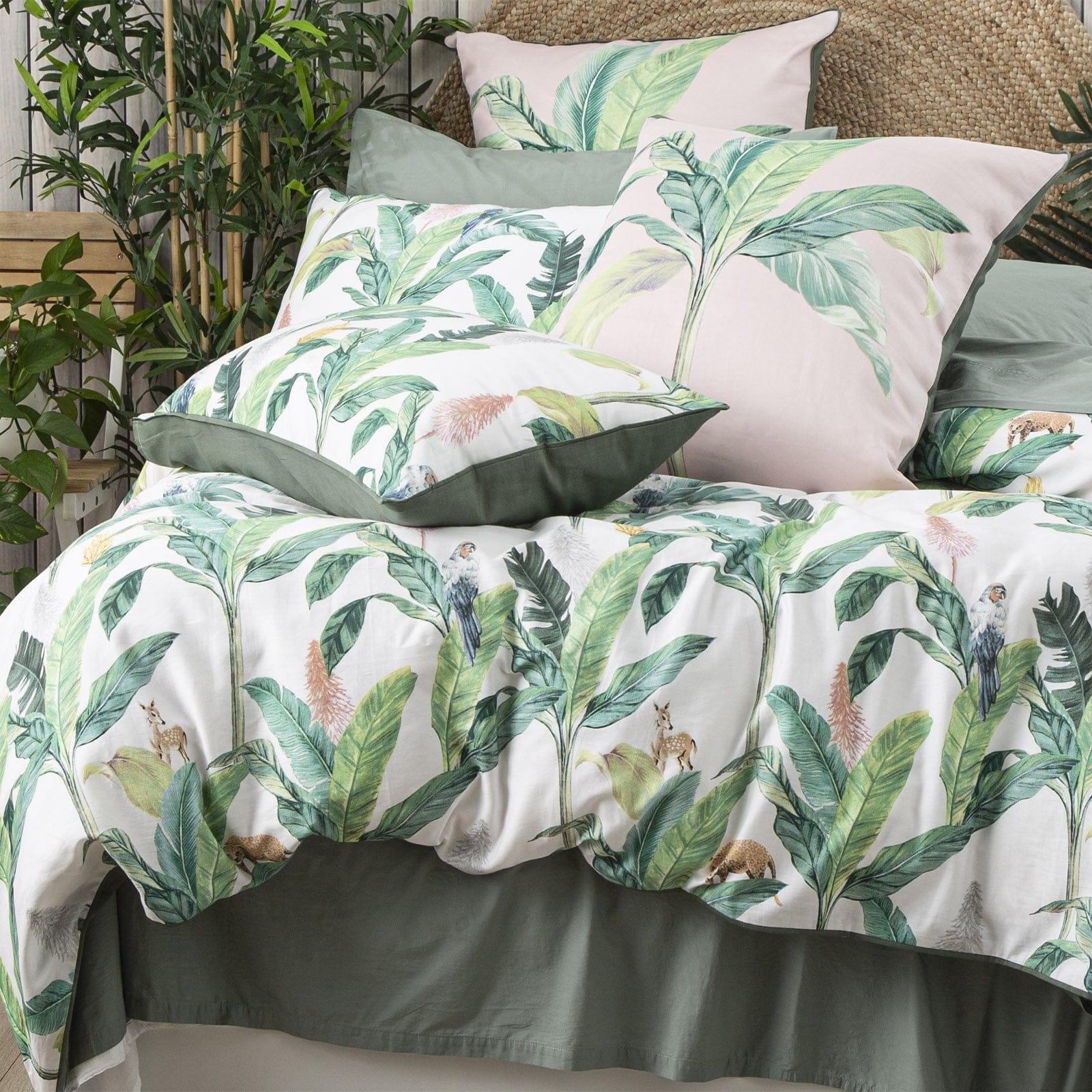 Renee Taylor Quilt Cover 300 TC Cotton Printed Quilt Cover Set - Livia