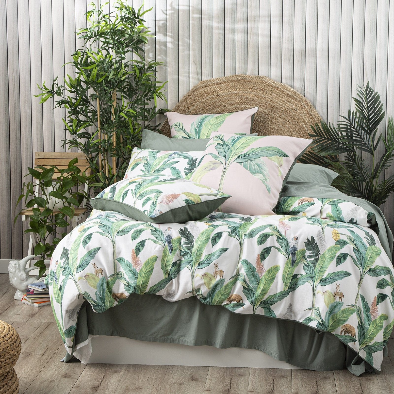 Renee Taylor Quilt Cover 300 TC Cotton Printed Quilt Cover Set - Livia
