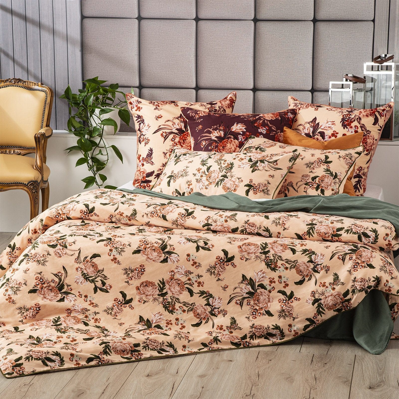 Renee Taylor Quilt Cover 300 TC Cotton Printed Quilt Cover Set - Secret Garden