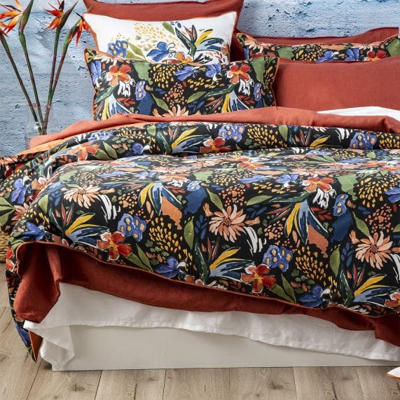 Renee Taylor Quilt Cover 300 TC Cotton Printed Quilt Cover Set - Veronica