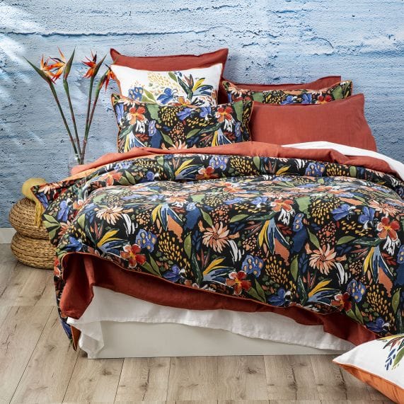 Renee Taylor Quilt Cover 300 TC Cotton Printed Quilt Cover Set - Veronica