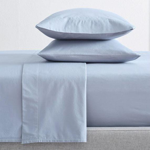 Renee Taylor Bed Sheets 300 Thread Count 100 % Organic Cotton Sheet Sets - Baby Blue