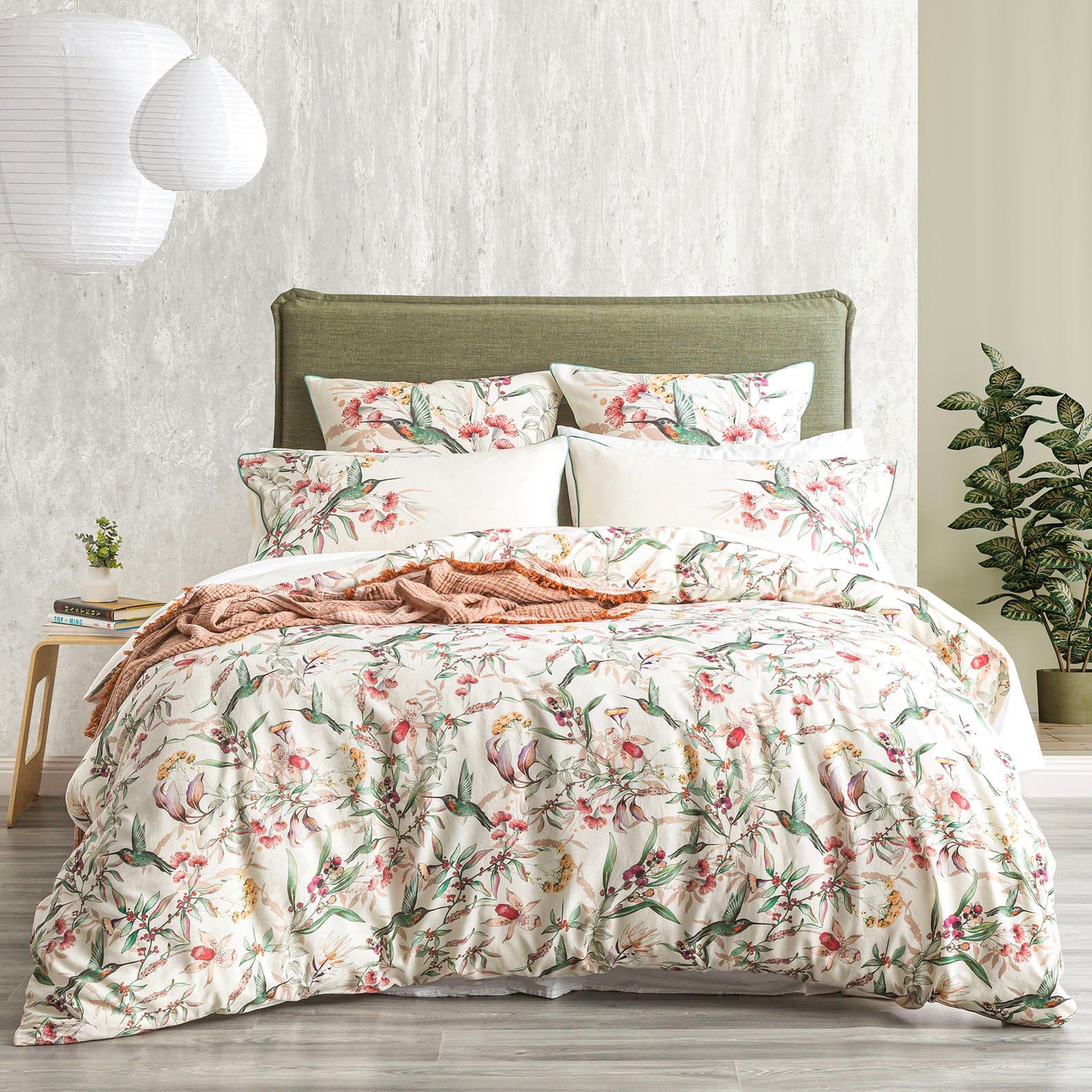 Renee Taylor Quilt Cover Cavallo French Linen Printed Quilt cover set - Banksia