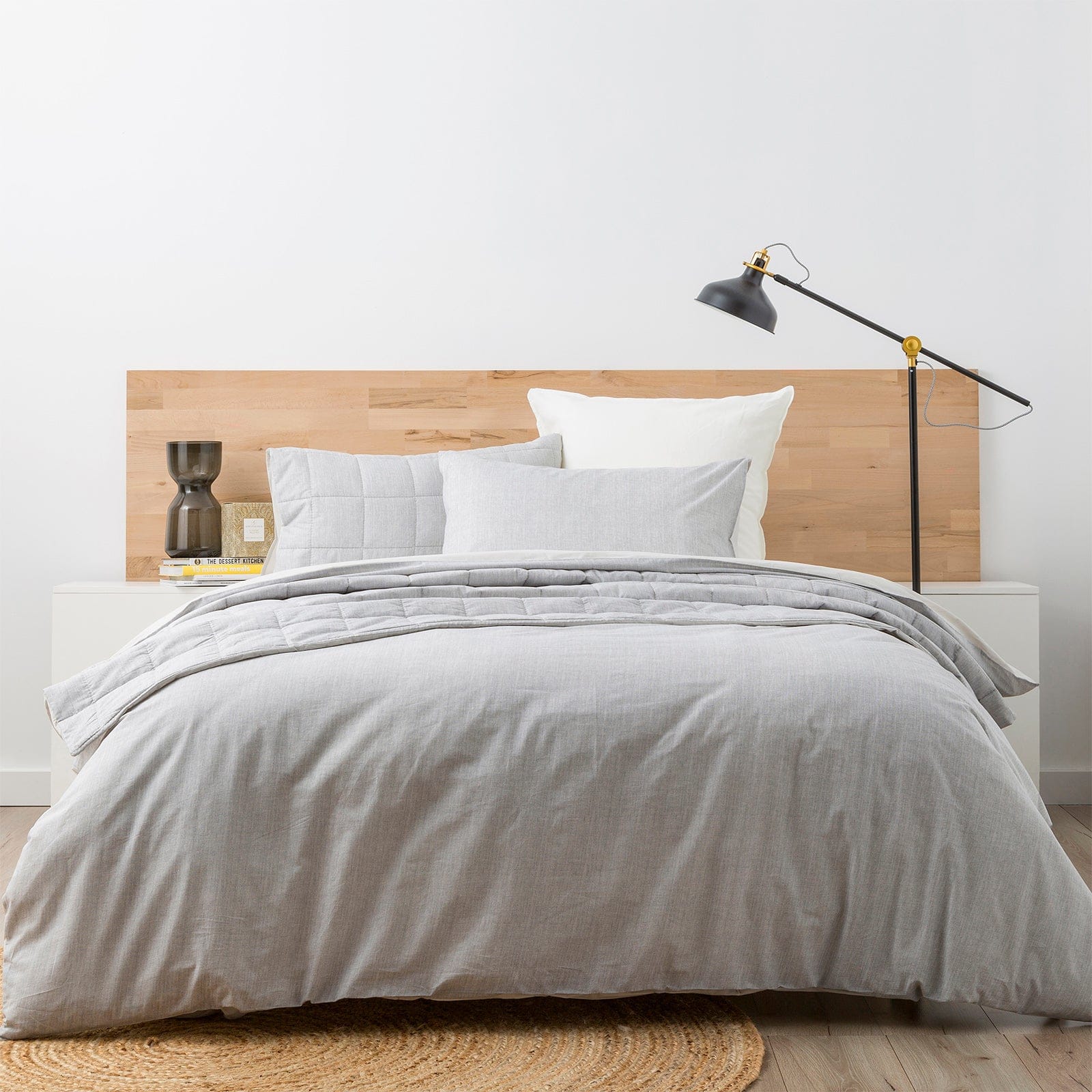 Renee Taylor Quilt Cover Chambray Washed Cotton Quilt cover Set - Castlerock