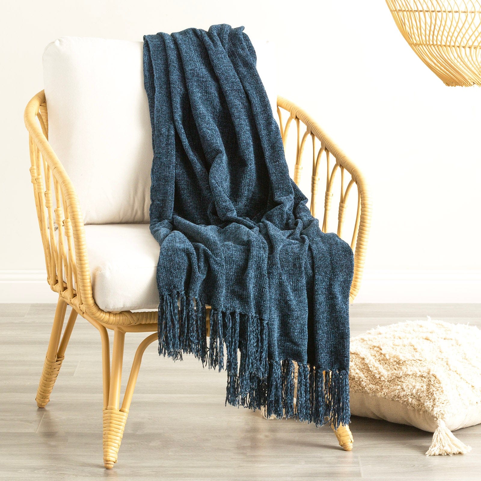 Renee Taylor Blanket Newland Polyester Chenille Throw 130 x 170 Cms Opal