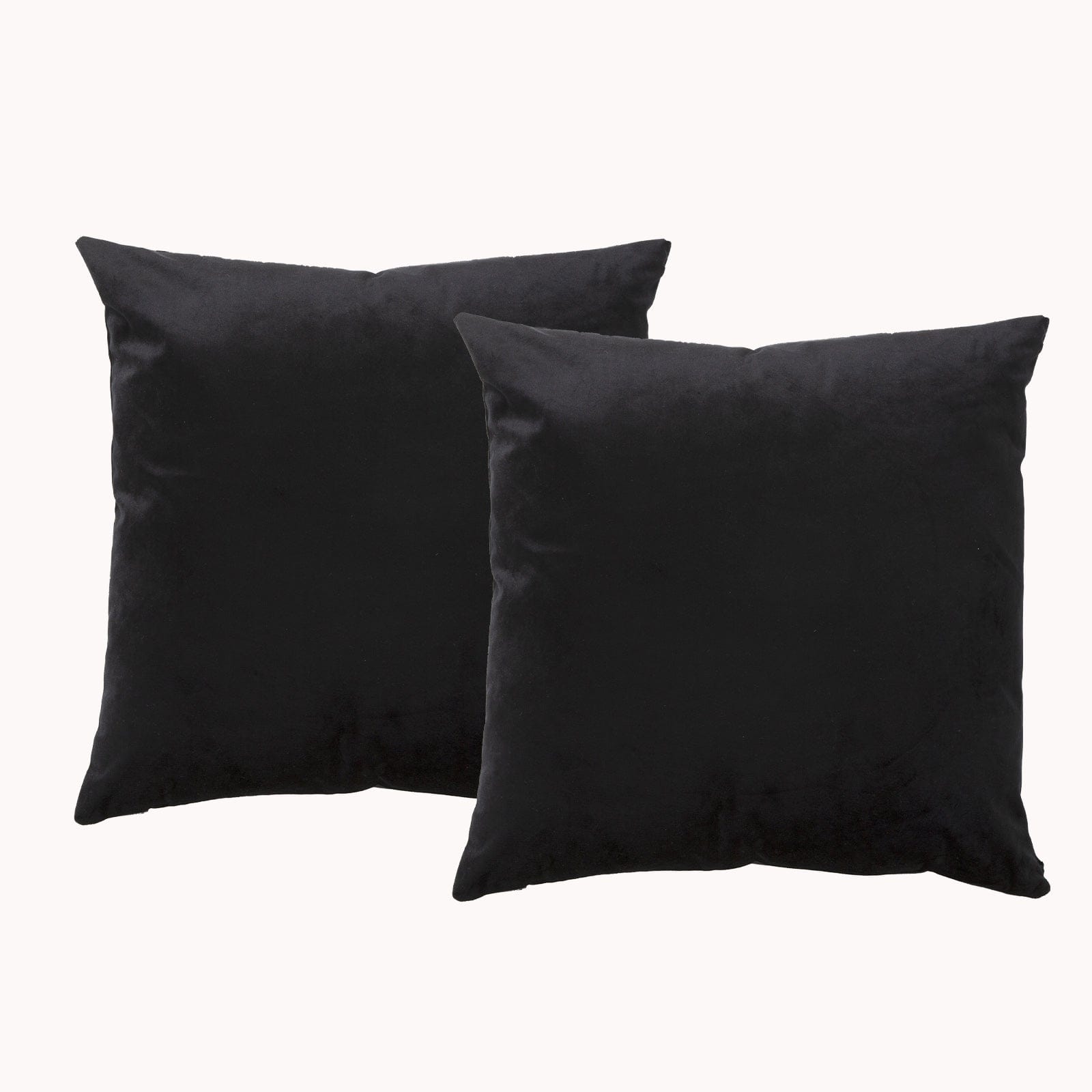 Renee Taylor Cushion Poly Velvet Printed Cushion filled 50 x 50 Cms  Black Beauty- Twin Pack