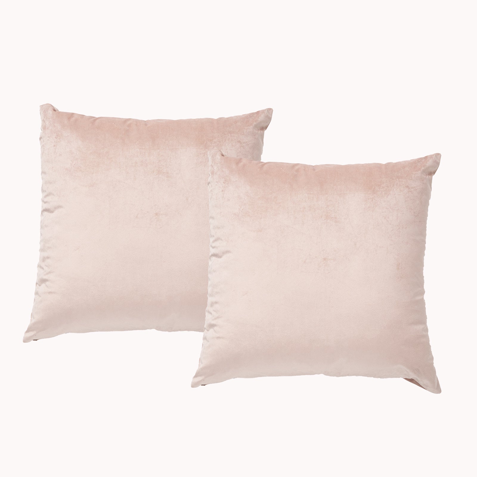 Renee Taylor Cushion Poly Velvet Printed Cushion filled 50 x 50 Cms  Blush- Twin Pack
