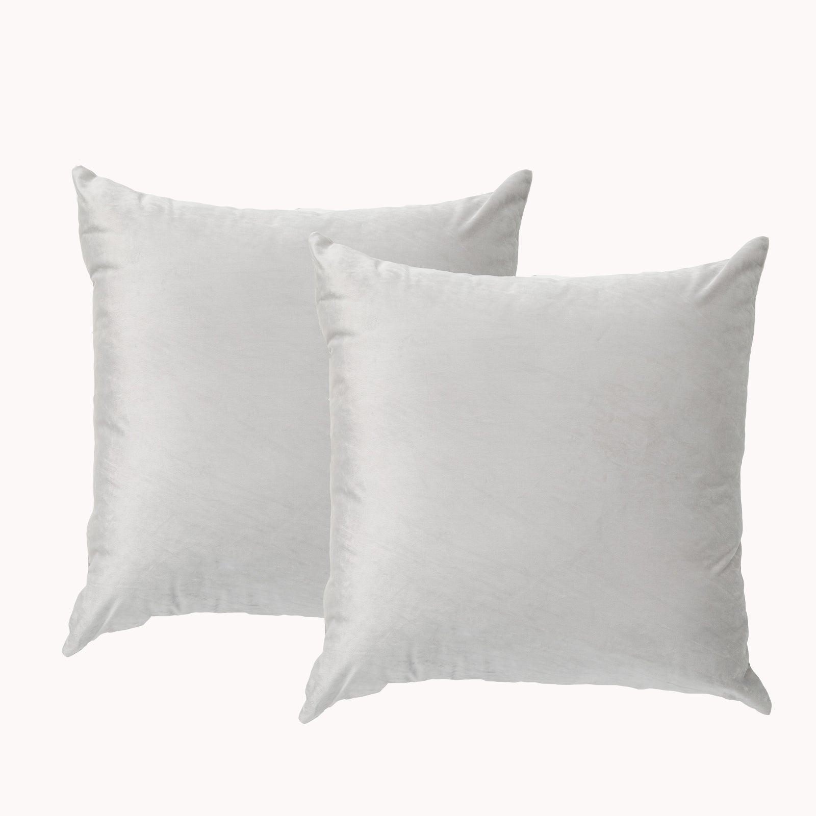Renee Taylor Cushion Poly Velvet Printed Cushion filled 50 x 50 Cms  Silver Line- Twin Pack
