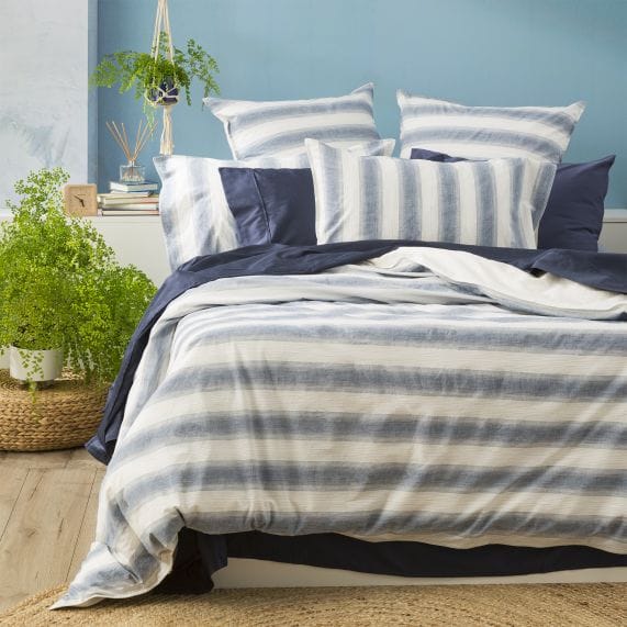 Renee Taylor Quilt Cover Yarn Dyed Vintage Washed Cotton Quilt Cover Set - Amira