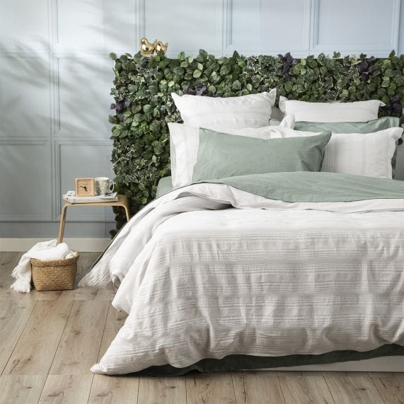 Renee Taylor Quilt Cover Yarn Dyed Vintage Washed Cotton Quilt Cover Set - Finley