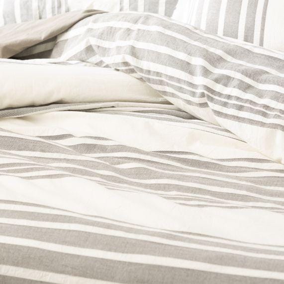 Renee Taylor Quilt Cover Yarn Dyed Vintage Washed Cotton Quilt Cover Set - Sierra