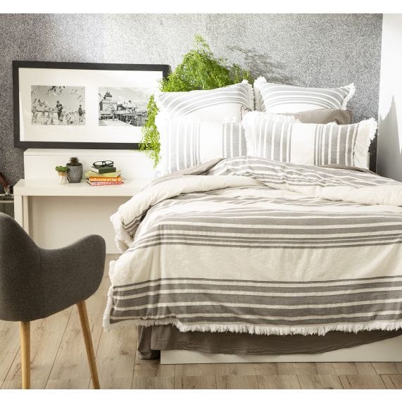 Renee Taylor Quilt Cover Yarn Dyed Vintage Washed Cotton Quilt Cover Set - Sierra